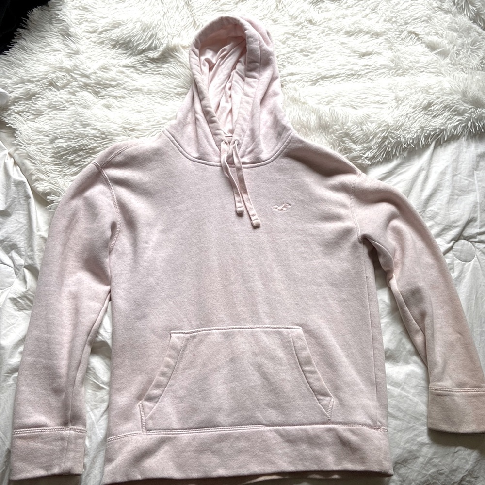 girls pink hollister hoodie